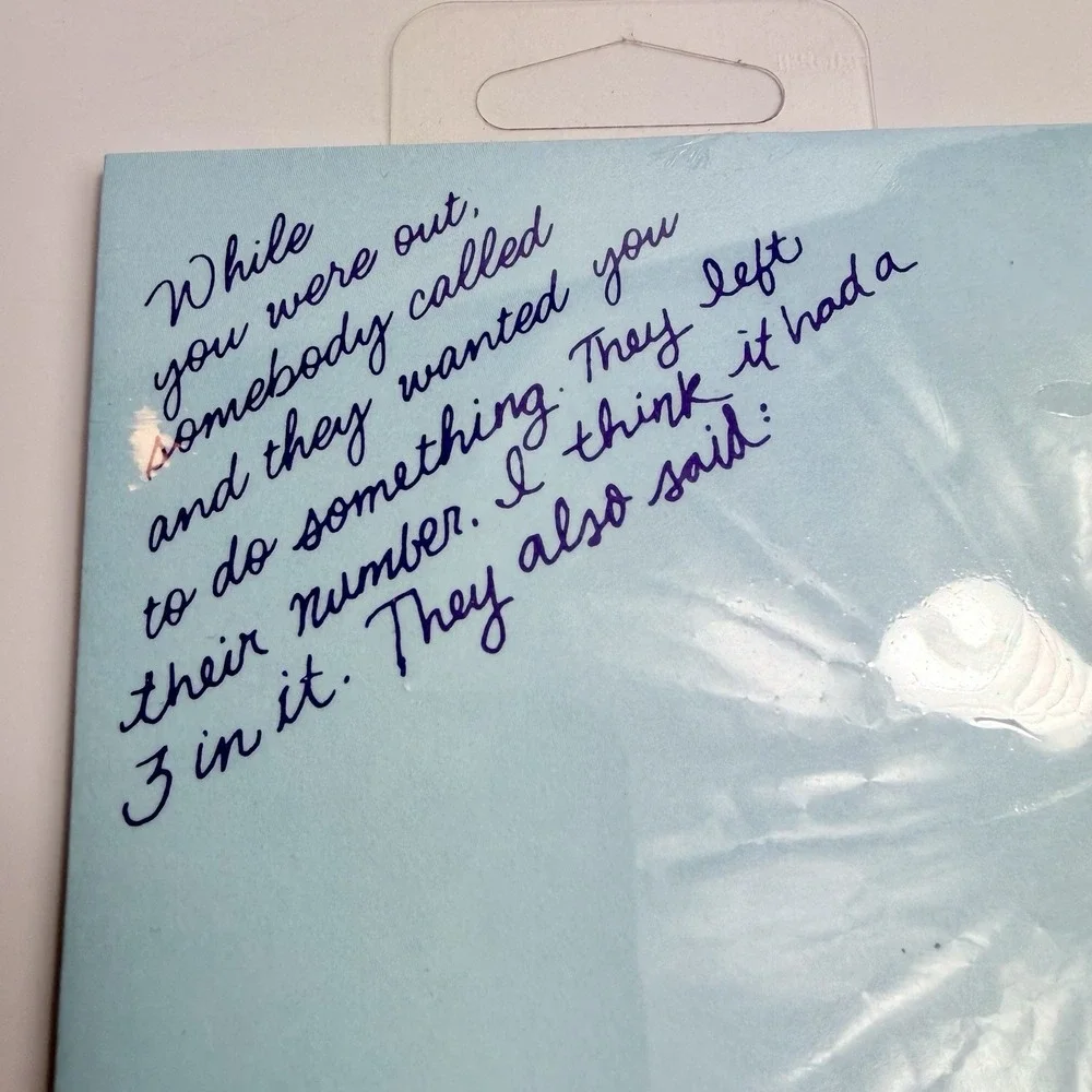 Vintage 1980s Hallmark Post It Note Pad While You Were Out Message Sealed